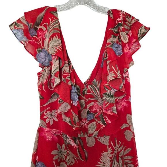 NEW WAYF Floral Chelsea Tiered Ruffle Maxi Dress Size Small - Picture 5 of 12